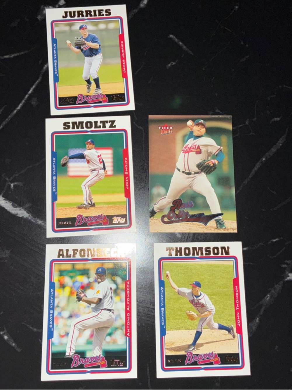 Atlanta Braves Baseball Card Set - Lot of 5. 2005/2004
